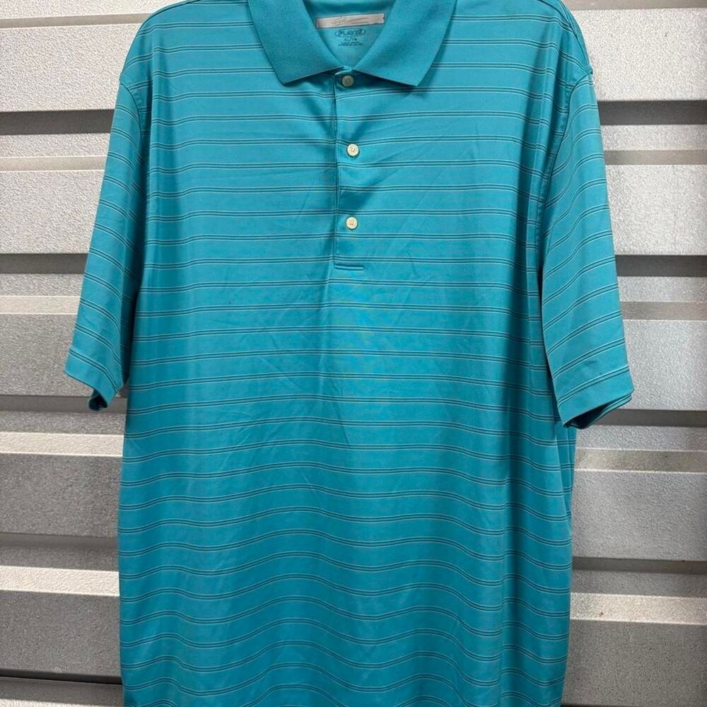 Greg-norman-collection Men's Blue and Green Polo-shirts